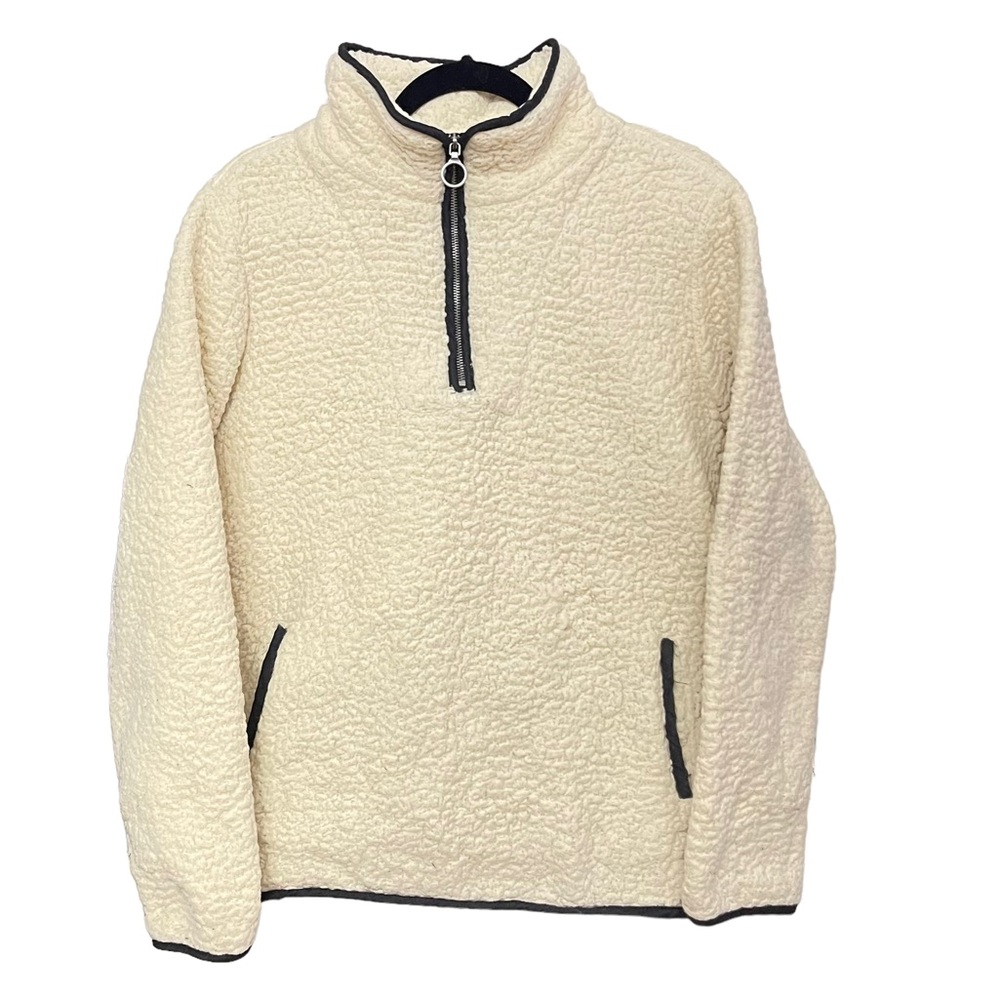Thread and‎ Supply Women’s Fleece Long Sleeve Pullover Sherpa Coat Size M